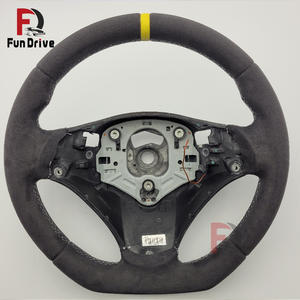 Volante de Cuero Alcantara Personalizado para <span class=keywords><strong>BMW</strong></span> Serie E con Levas para <span class=keywords><strong>BMW</strong></span> E55 E87 335i E92 DCT Z4 E89 E93 335i E84 E38 E36 M3 - Product Image 1