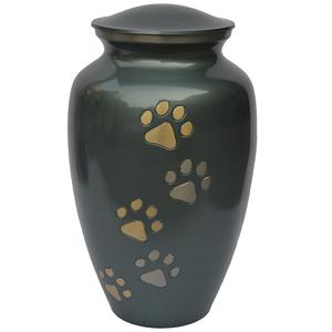 Urnes en laiton Antique multicolores et peintes pour animaux de compagnie, avec des urnes de crémation entièrement en métal - Product Image 3