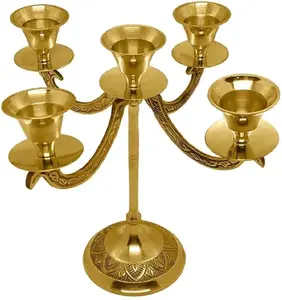 Bougeoir fait main en laiton poli pour activités religieuses et décor d'autel d'église de Noël - Product Image 6