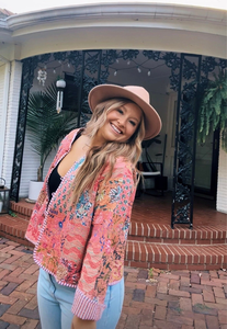 Chaquetas acolchadas de retazos de algodón Floral estilo bohemio Otoño Invierno chaqueta abrigo Streetwear Boho acolchado chaqueta Reversible - Product Image 4