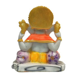 Estatua de Ganesh Ji de Poliresina, Hecha a Mano, Pintada a Mano, Decoración Religiosa Tradicional, Pooja, Boda, Hogar, India - Product Image 3