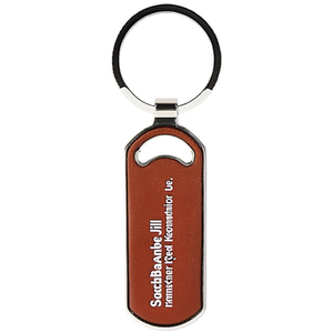 Portachiavi Sostenibile Jill in Pelle Riciclata per Uso Promozionale - Product Image 3