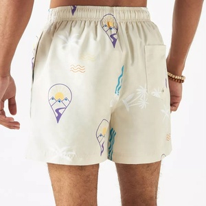 Short de bain imprimé pour homme, style urbain, avec fermeture à cordon, doublure en maille, tissu anti-UV écologique à séchage rapide - Product Image 4