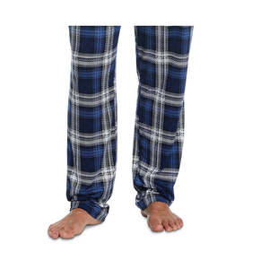 Pantaloni da pigiama in maglia a quadri Perry Ellis Portfolio da uomo XL blu a quadretti - Product Image 3