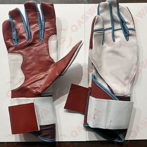 Gants de frappeur de baseball unisexe de haute qualité, couleur avec logo personnalisé Gants de frappeur respirants et réglables à prise supérieure - Product Image 6