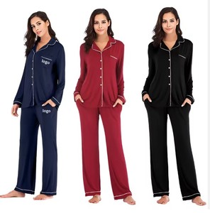 Clothes Factory <b>Christmas</b> Holiday Clothing <b>Family</b> <b>Matching</b> <b>Pajamas</b> Knitted Home Clothing Women Bamboo <b>Pajamas</b> Loungewear - Product Image 1