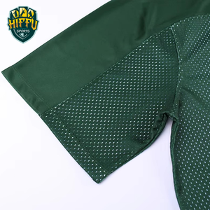 Logotipo personalizado de gran tamaño Boxy Fit Mesh Jerseys 100% Poliéster Tejido Cuello en V Corto Transpirable Servicio de serigrafía OEM - Product Image 4