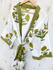 ชุดคลุมบ้านพิมพ์ลายดอกไม้ทำจากผ้าฝ้ายแท้สำหรับฤดูร้อนชุดกิโมโนชายหาดชุดเทศกาลตะวันออกชุดคลุมอาบน้ำพิมพ์ลายกิโมโนของขวัญ - Product Image 6