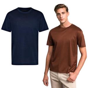 Camiseta personalizada de algodón mercerizado para hombre, venta al por mayor, entrenamiento de verano Gingtto - Product Image 1