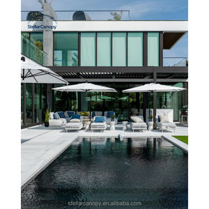 Tente de <span class=keywords><strong>pavillon</strong></span> de jardin moderne en aluminium Volets électriques étanches Gazebo de jardin sur le toit - Product Image 4