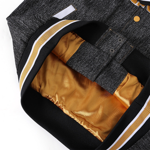 Blouson aviateur en laine noire de l'État de l'Alabama, vêtement de rue personnalisé de qualité supérieure, doublure en satin, fermeture éclair, printemps - Product Image 2