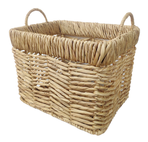 Panier de rangement en jacinthe d'eau et jonc de mer pour tissage de gros - Product Image 4