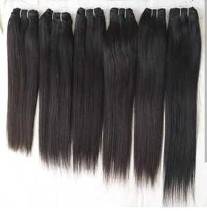 MACHINE À TISSER NATURELLE NOIR ET BRUN VIERGE TEMPLE NON TRAITÉ REMY CHEVEUX CUTICULES ALIGNÉS PAQUETTES - Product Image 5