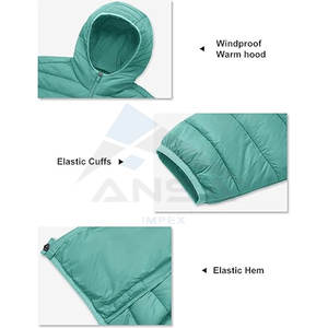 Chaqueta acolchada para hombre con capucha abrigo ligero y aislado Otoño Invierno ropa al aire libre Pantalla de impresión de color personalizado - Product Image 6