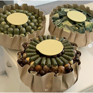 Cuenco para servir dulce de Metal con exhibición de Chocolate decorativo moderno, platos de Chocolate de Metal plateado de primera calidad a precio de fábrica - Product Image 6