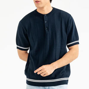 Ropa informal, ropa, polos para hombre, forro en los bordes, algodón de alta calidad, transpirable, Diseño a rayas, camiseta Polo para hombre - Product Image 1