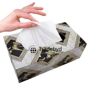 กล่องใส่กระดาษทิชชูไม้เคลือบลายพิมพ์ งานแฮนด์เมด คุณภาพพรีเมียม หรูหรา เป็นมิตรกับสิ่งแวดล้อม สำหรับตกแต่งห้องนั่งเล่น - Product Image 1