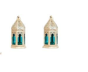 Lanterne marocaine élégante et moderne en métal gravé à la main pour l'éclairage de l'hôtel Ramadan Lanterne décorative au sol/à suspendre - Product Image 1