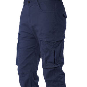 Pantalon Cargo de travail multi-poches respirant décontracté nouveau Design uni de haute qualité à séchage rapide pantalon Cargo en coton fort pour hommes - Product Image 5