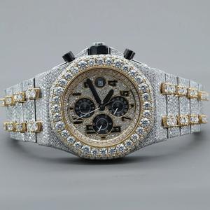 Men's round Diamond Hip-Hop <b>Automatic</b> Watch Handcrafted Unique Fashion Jewelry with 22mm Band Width Luxury Antique Style - Product Image 1