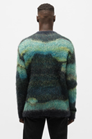 Personnalisé 100% OEM Design Mohair Sweater Companies Retro Distressed Used Hole Washed Sweater Hommes et femmes Loose Knit Sweater