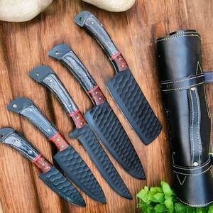 Juego de Cuchillos de Chef Japoneses Personalizados, Hojas de Acero de Damasco Forjadas a Mano, Mango de Madera Premium, Aptos para Lavavajillas, Ecológicos - Product Image 4