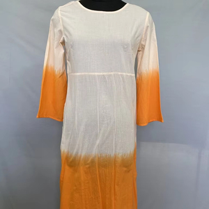 Lin personnalisé en usine et coton à la mode coton mi-longueur robes décontractées décontracté plissé sans manches à volants été femmes - Product Image 1