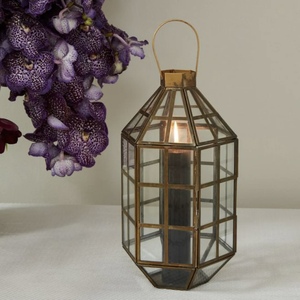 Elegante oro deslustre hierro Metal Navidad estrella forma hecho a mano candelabro titular hogar decorativo MESA CENTRO DE MESA linternas - Product Image 5