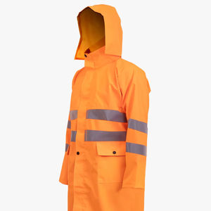 Pardessus à capuche imperméable et réfléchissant pour hommes et femmes Long Trench Imperméable Coupe-vent Respirant Léger Design - Product Image 1