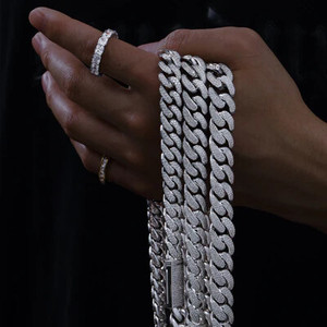 สร้อยข้อมือชุบทอง18K สำหรับผู้ชายสร้อยคอเพชรโมอิสแบบสั่งทำ - Product Image 4