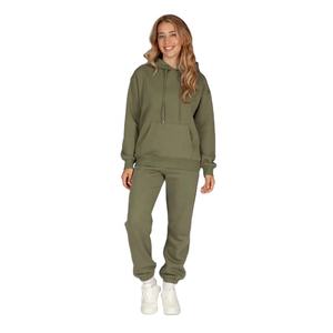 Vente en gros de survêtement pour femmes pull à capuche et pantalon de jogging ensemble OEM ODM en vrac marque privée vêtements de sport et tenue de mode décontractée - Product Image 1
