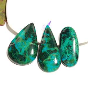 จี้คริสโคลาธรรมชาติ DHORGEMS รูปทรงคาโบชองสีเขียว อัญมณีทำมือสำหรับทำเครื่องประดับ อัญมณีหลวมจำนวนมากจากราชสถาน - Product Image 3