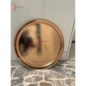 ถาดทองแดงพร้อมโลหะเคลือบเงาสำหรับโรงแรมและบ้านถาดเสิร์ฟอเนกประสงค์จากอินเดีย - Product Image 2