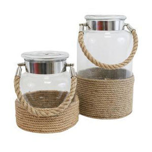 2025 <b>Hanging</b> Glass Lantern with Rope Handle for Indoor & <b>Outdoor</b> Decor - Product Image 4