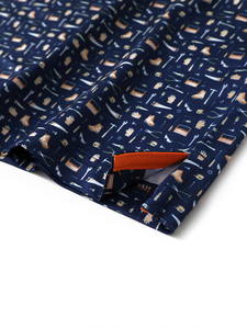 Wholesale Price Men's <b>Short</b> Sleeve Geometric Print Polo Shirt Breathable Oxford Cotton Casual Style Regular Fit - Product Image 5