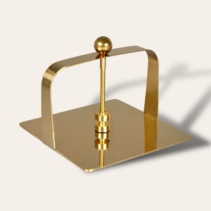 Porte-serviettes de table d'hôtel, grande qualité, porte-serviettes en métal rose doré avec bras lesté, support décoratif pour mouchoirs - Product Image 6