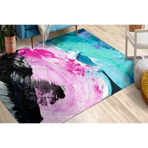 Tapis aux couleurs vives et aux motifs de pincettes, tapis moderne imprimé en 3D, facile à nettoyer, décoration de bureau, avec poils doux - Product Image 1