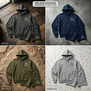 Men Winter <b>Running</b> Shorts and Hoodie Set Breathable Eco-Friendly <b>Fleece</b> Fitness Tracksuit for Gym Workout and Jogging - Product Image 4