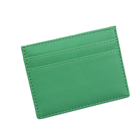 Dompet Kartu RFID Mikrofiber Custom, Dompet ID Kulit PU Kecil Unisex Gaya Inggris