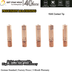 Puntas <span class=keywords><strong>de</strong></span> Contacto <span class=keywords><strong>de</strong></span> Cobre para <span class=keywords><strong>Soldadura</strong></span> MIG M6*25 para Antorcha 15AK con Ciclo <span class=keywords><strong>de</strong></span> Trabajo del 60% y Compatibilidad con <span class=keywords><strong>Gas</strong></span> CO - Product Image 6