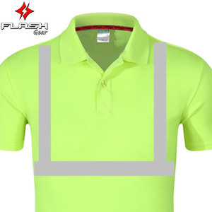 High Visibility Safety Building <b>Shirt</b> High Visibility Polo <b>Shirt</b> Cheap Safety Reflective <b>T</b>-<b>shirt</b> Reflective Clothing - Product Image 4