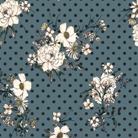 Canada : Offre Spéciale – Tissu Crêpe Koshibo Personnalisé à Pois Doux avec Motifs Floraux, Impression Numérique pour Robes de Mariée et Vêtements Féminins
