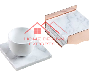 2025 dernière conception de sous-verres de décor de table en marbre italien blanc avec forme et logo personnalisés acceptés au prix de gros - Product Image 5