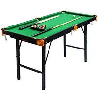 Mesa de Billar Mini Plegable con Palos y Bolas para Noches de Juego en Familia
