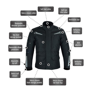 Chaqueta de montar textil para motocicleta, chaqueta de carreras para motocicleta, chaqueta Cordura para carreras de coches con logotipo personalizado - Product Image 5