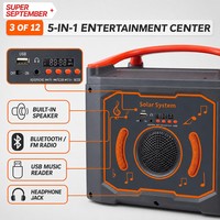 Estación de Energía Portátil con Batería LiFePO4 de 500W 384Wh, Generador Solar Profesional, Carga Rápida QC4.0, Altavoz Bluetooth, Luces RGB
