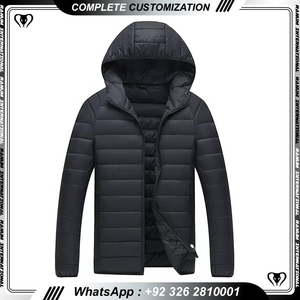 Veste matelassée gris jais personnalisable pour homme avec poignets réglables à col montant marque réfléchissante matelassée thermoscellée - Product Image 2