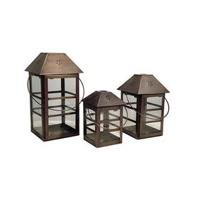 Linterna de vela de cristal de alta calidad Nuevo diseño premium Linterna de vela de metal - Product Image 2