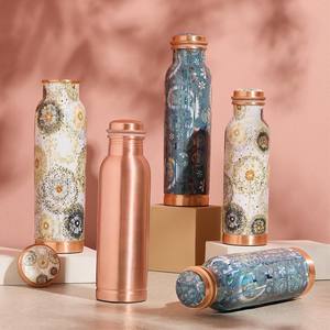 Bouteille en cuivre imprimée étanche pour le bureau et la maison, bouteille ayurvédique en cuivre, design de bouteille d'eau en cuivre pur - Product Image 5