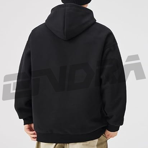 Sweat à capuche noir avec style streetwear moderne, tissu doux et confortable, coupe décontractée, à porter tous les jours pour hommes et femmes, toutes saisons - Product Image 3